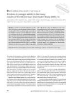 Erosions in younger adults in Germany: results of the 6th German Oral Health Study (DMS • 6)