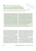 6th German Oral Health Study (DMS • 6): data processing and statistical methods