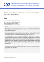 Trends in periodontal status: results from the German Oral Health studies from 2005 to 2023. Online Appendix