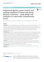 Professional identity, career choices, and working conditions of future and young dentists in Germany