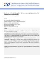 6th German Oral Health Study (DMS • 6): rationale, study design and baseline characteristics. Online Appendix