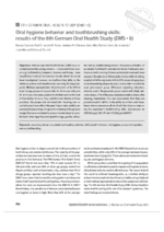 Oral hygiene behavior and toothbrushing skills: results of the 6th German Oral Health Study (DMS • 6)