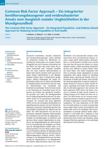 Common Risk Factor Approach