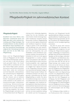 Pflegebedürftigkeit im zahnmedizinischen Kontext