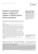 Prediction of periodontal disease