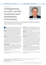 Nachfragemuster von GKV- und PKV-Versicherten nach zahnärztlicher Untersuchung
