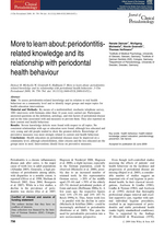 More to learn about: periodontitis related knowledge and its relationship with periodontal health behaviour