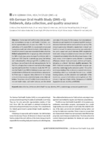 6th German Oral Health Study (DMS • 6): fieldwork, data collection, and quality assurance