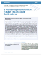 6. Deutsche Mundgesundheitsstudie (DMS • 6): Feldarbeit, Datenerhebung und Qualitätssicherung