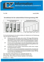 Investitionen bei der zahnärztlichen Existenzgründung 1993