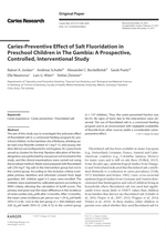 Caries-Preventive Effect of Salt Fluoridation in Preschool Children in The Gambia