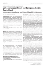 Verbesserung der Mund- und Zahngesundheit in Deutschland