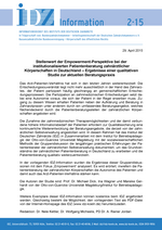 Stellenwert der Empowerment-Perspektive bei der institutionalisierten Patientenberatung zahnärztlicher Körperschaften in Deutschland