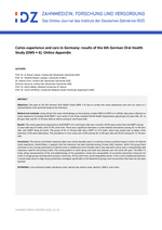 Caries experience and care in Germany – Results of the 6th German Oral Health Study (DMS • 6). Online Appendix