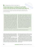 Relationship between smoking and oral health: results of the 6th German Oral Health Study (DMS • 6)