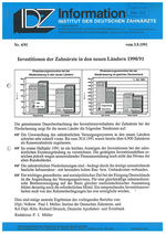 Investitionen der Zahnärzte in den neuen Ländern 1990/91