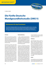 Die Fünfte Deutsche Mundgesundheitsstudie (DMS V)